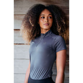 Montar Poloshirt MoPearl Pintuck Grau