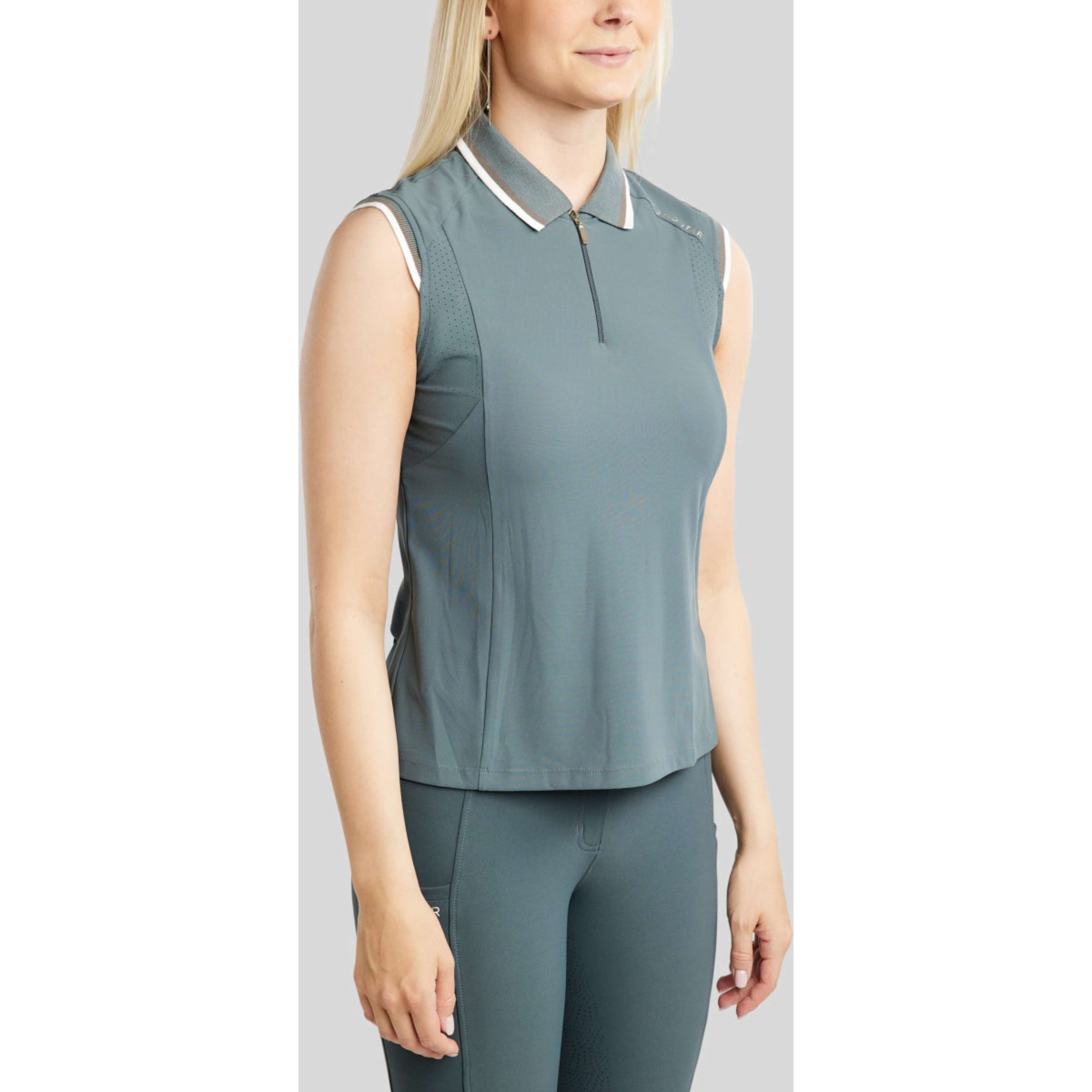 Montar Poloshirt MoOttilia Ärmellos Dark Slate