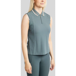 Montar Poloshirt MoOttilia Ärmellos Dark Slate Montar Poloshirt MoOttilia Ärmellos Dark Slate