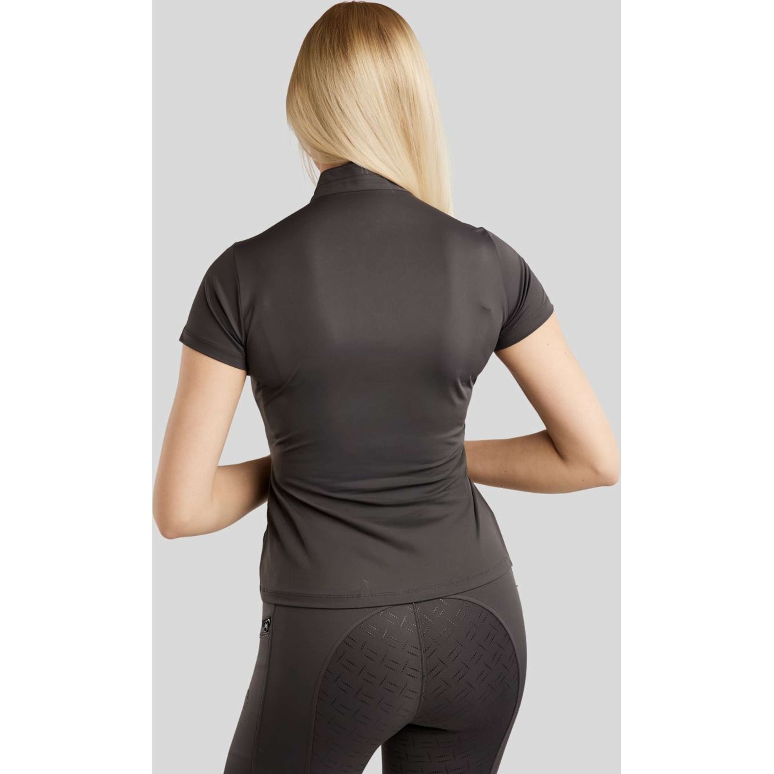 Montar Poloshirt MoPearl Pintuck Slate Grey Montar Poloshirt MoPearl Pintuck Slate Grey