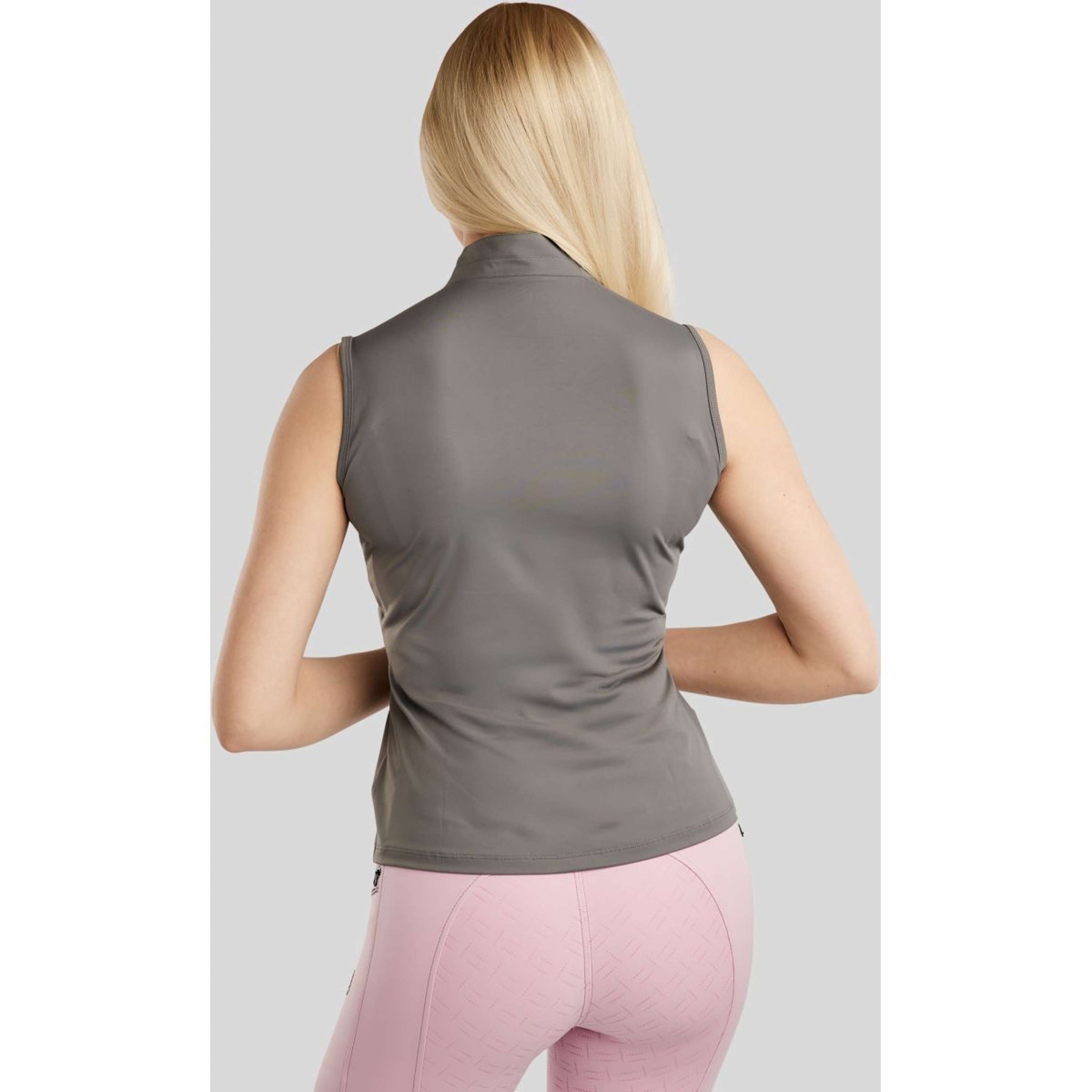 Montar Shirt MoPearl Pintuck Ärmellos Grau