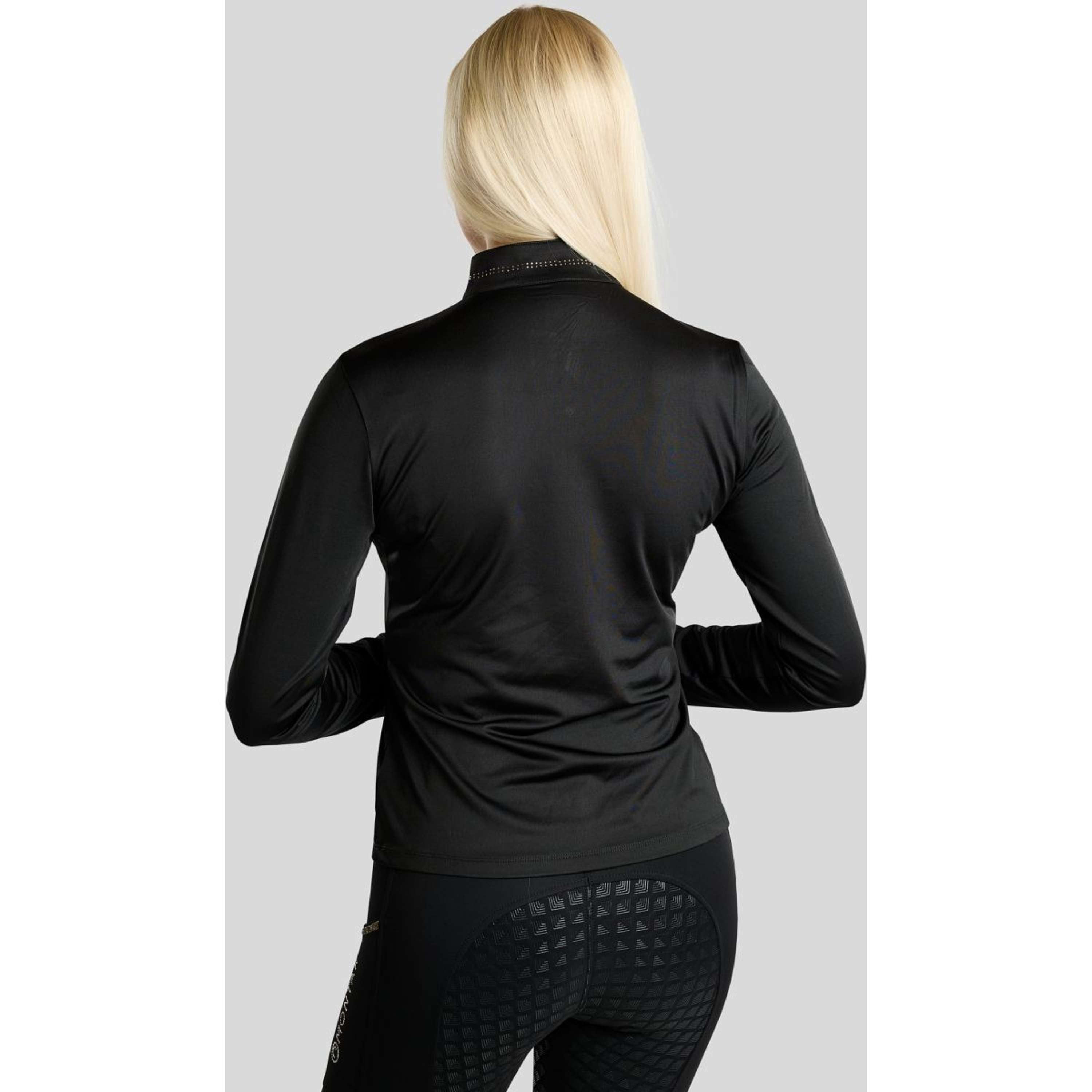 Montar Shirt MoEverline Golden Quartz Crystals Lange Ärmel Schwarz