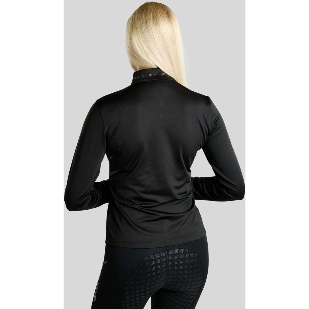 Montar Shirt MoEverline Golden Quartz Crystals Lange Ärmel Schwarz