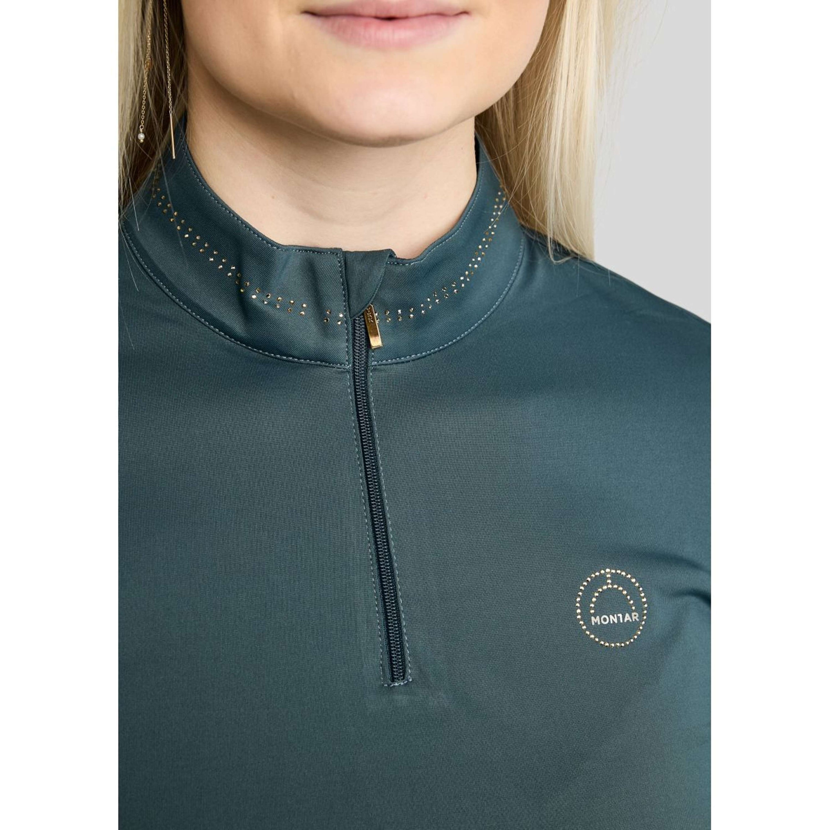 Montar Shirt MoEverline Golden Quartz Crystals Lange Ärmel Dark Slate Montar Shirt MoEverline Golden Quartz Crystals Lange Ärmel Dark Slate