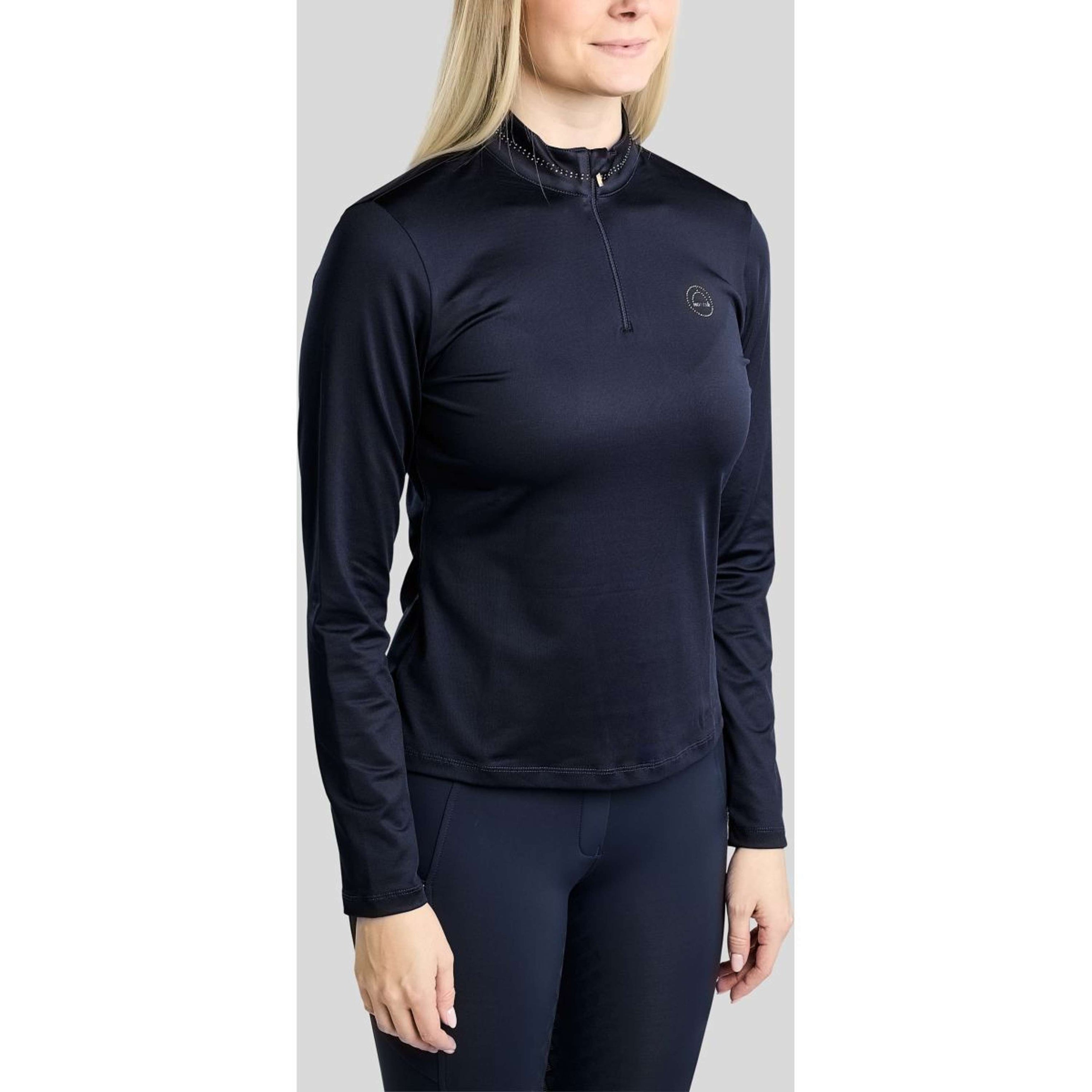 Montar Shirt MoEverline Golden Quartz Crystals Lange Ärmel Navy