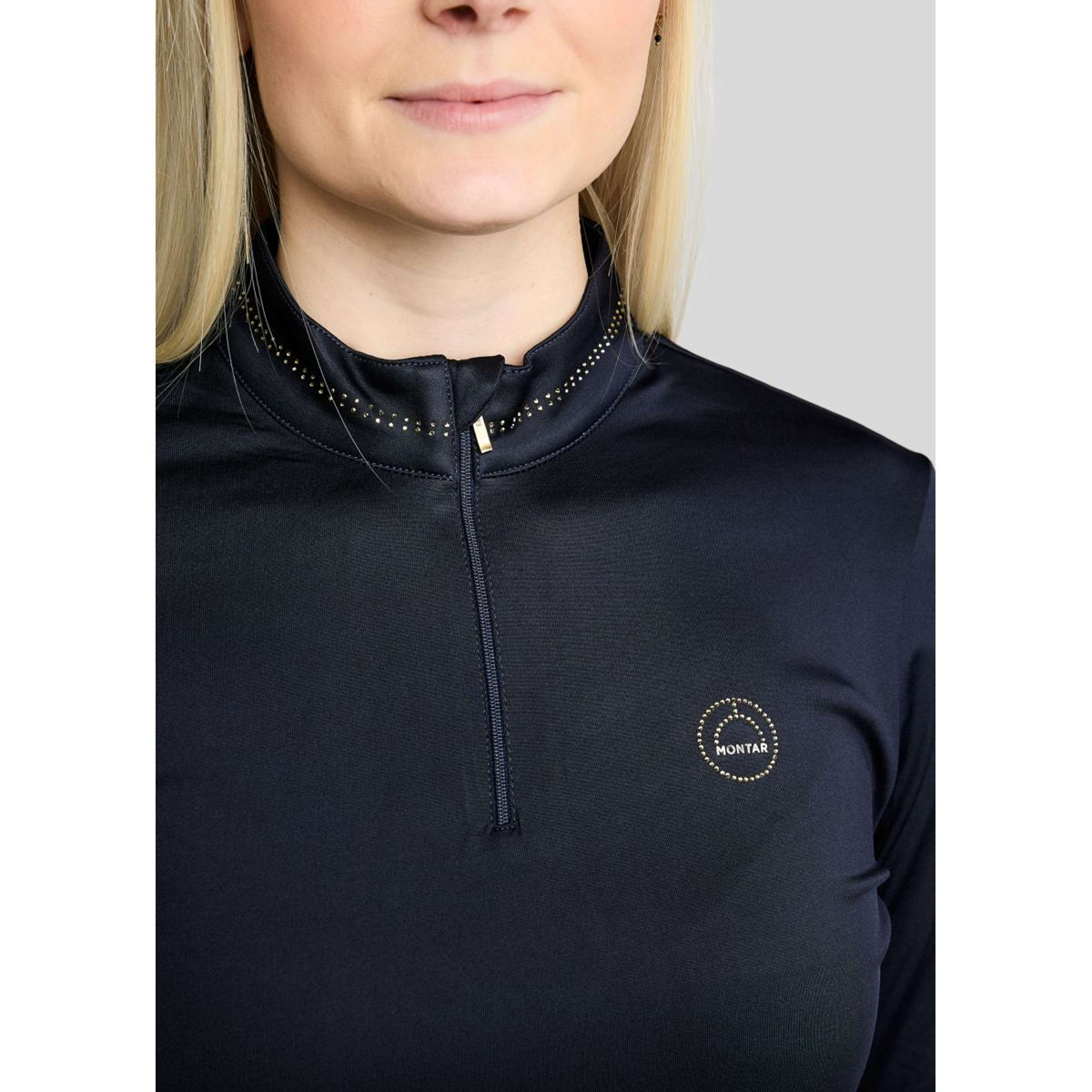 Montar Shirt MoEverline Golden Quartz Crystals Lange Ärmel Navy