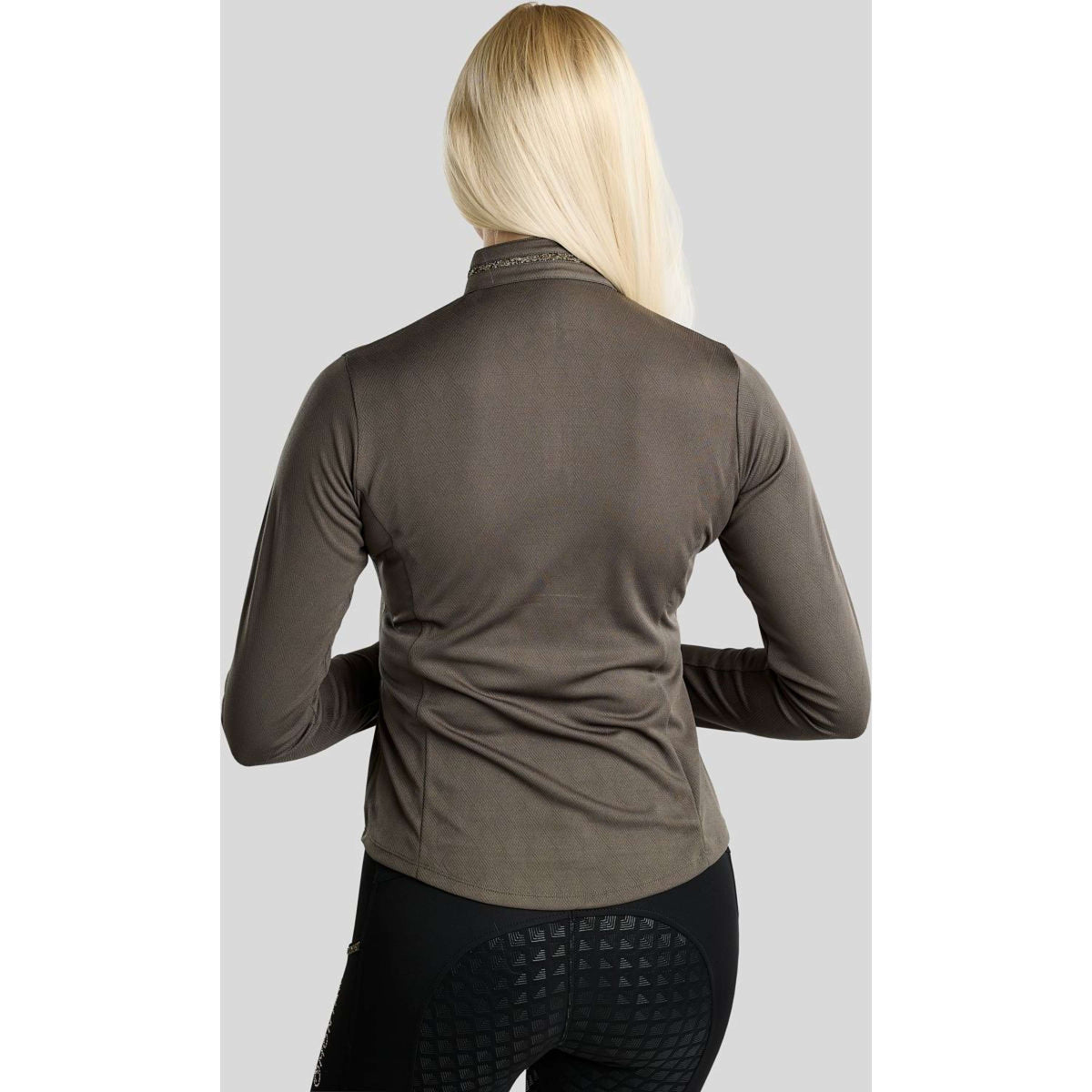 Montar Shirt MoEkta Jacquard Pattern Golden Quartz Lange Ärmel Forest Green