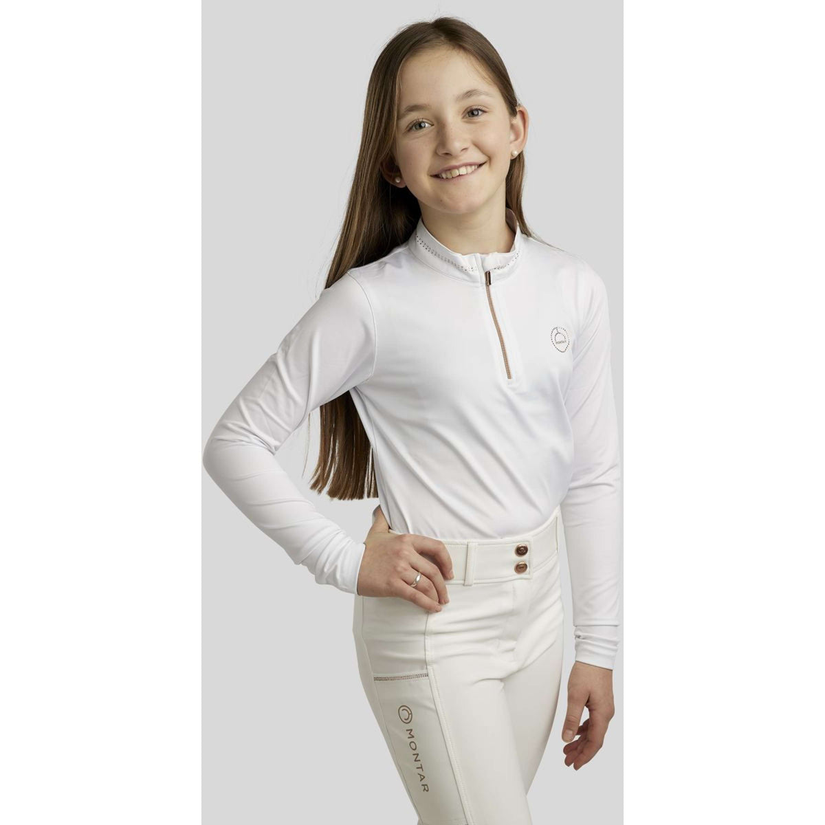 Montar Shirt MoEverline Junior Lange Ärmel Weiß