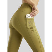 Rebel Reithose Highwaist Thigh Pocket Full Grip Seagrass