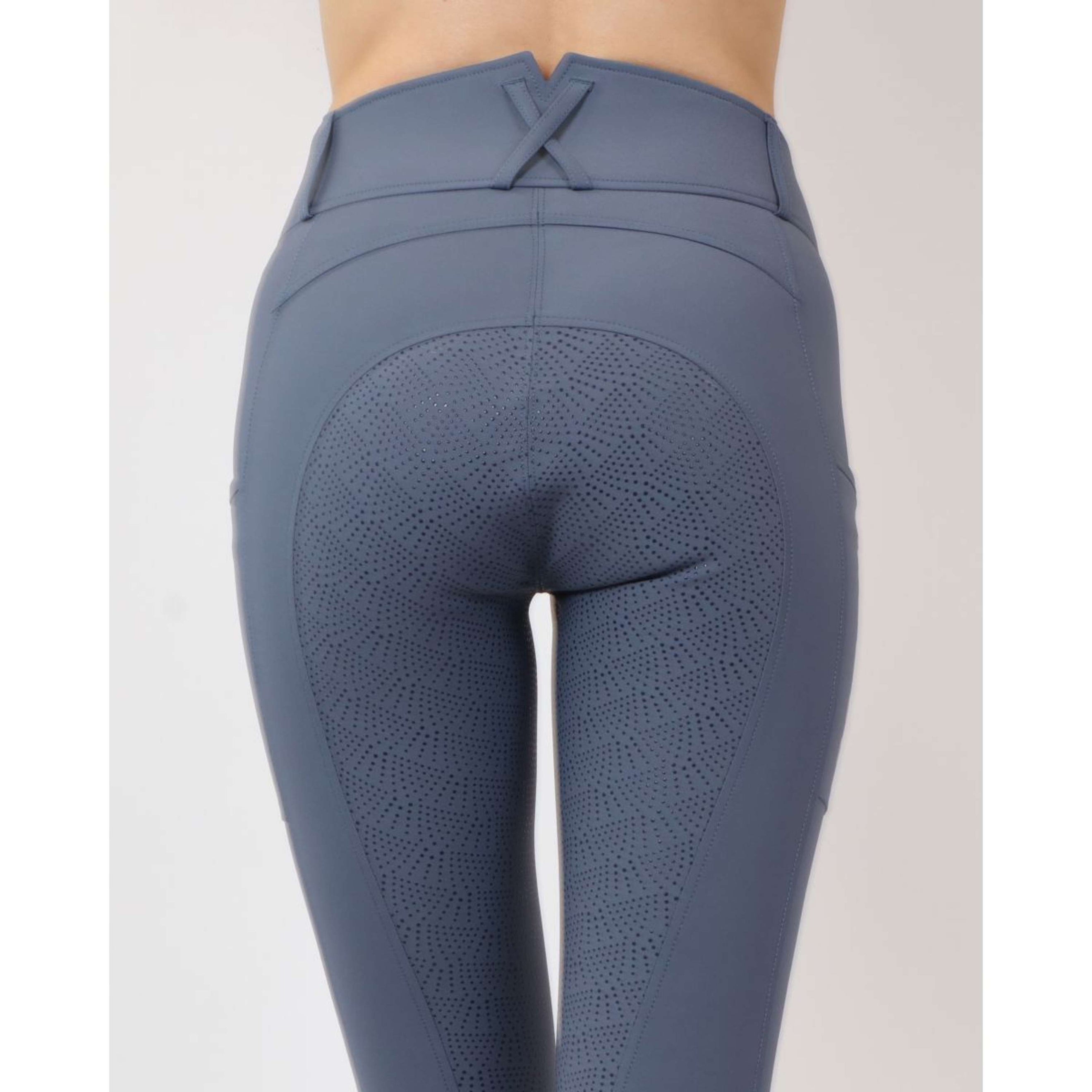 Rebel Reithose Highwaist Thigh Pocket Full Grip Dove Blue