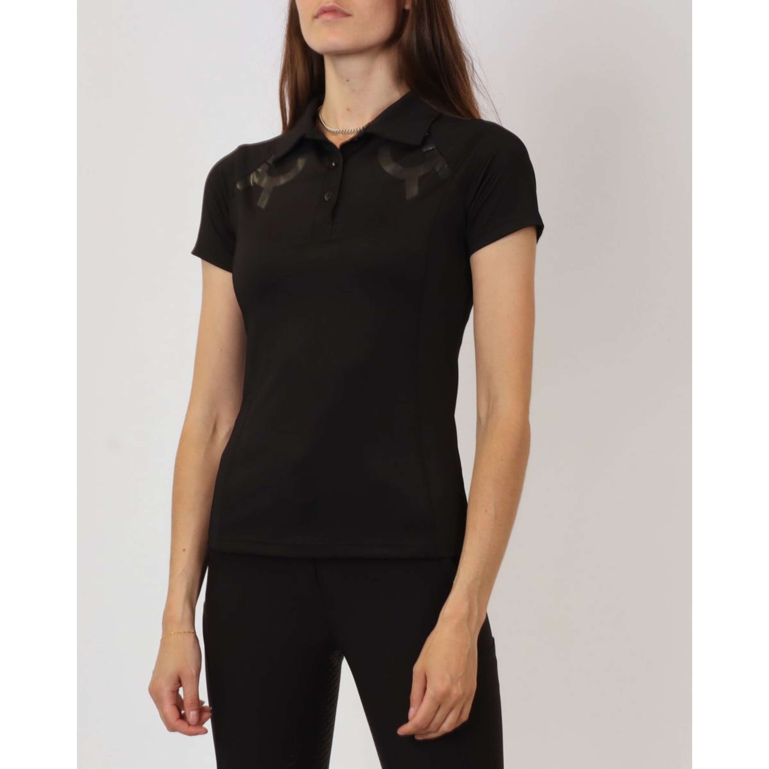 Rebel Poloshirt Shiny Seam Schwarz