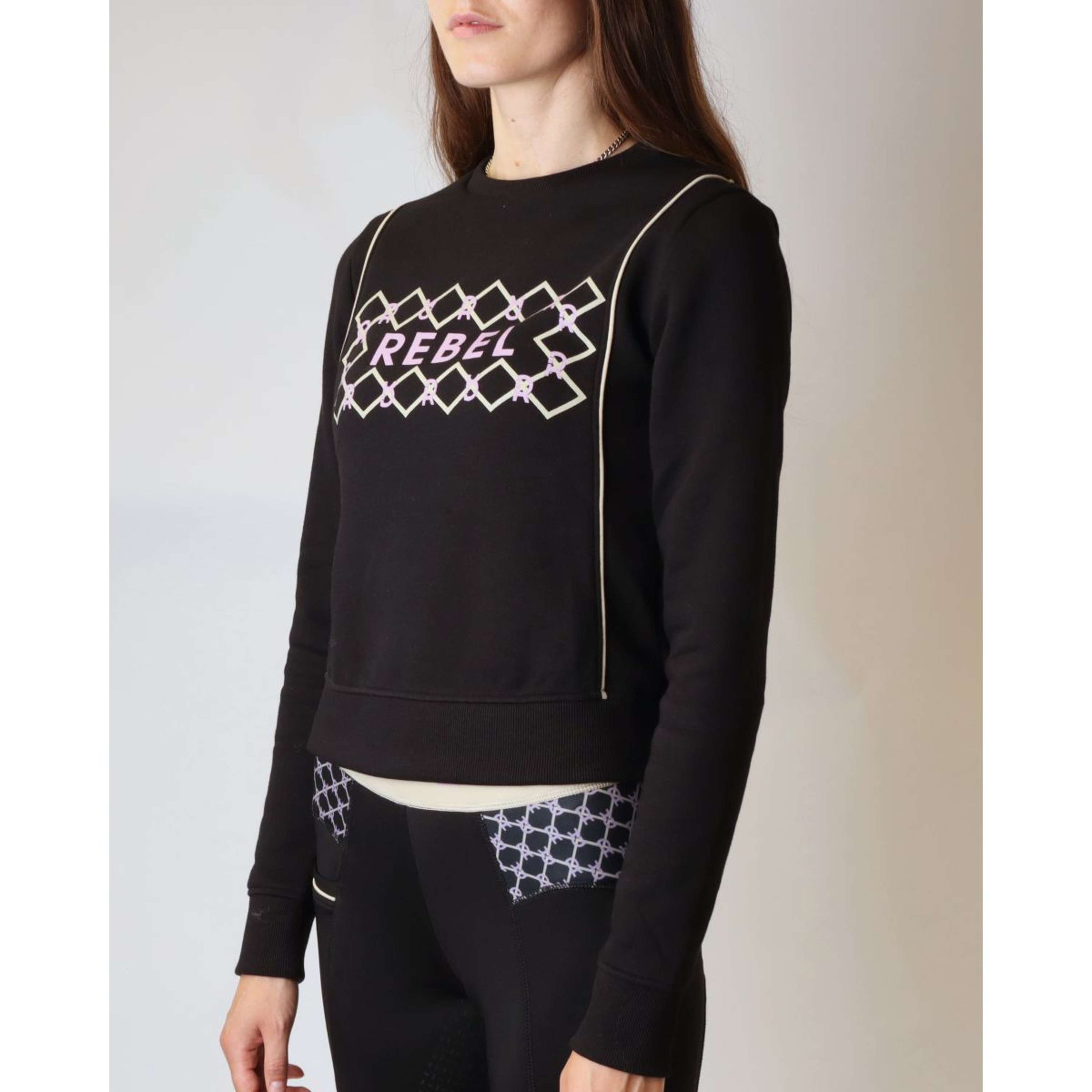 Rebel Pullover AO Printed Schwarz