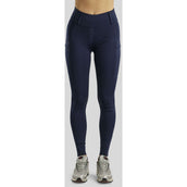 Rebel Reitleggings Beltloops Rosegold Crystals Full Grip Navy