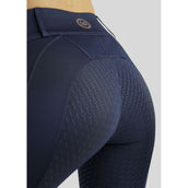 Rebel Reitleggings Beltloops Rosegold Crystals Full Grip Navy