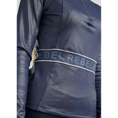 Rebel Shirt Logo Printed Shiny Coated Fabric Navy