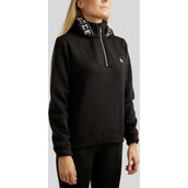 Rebel Hoodie Quarter Zip Logo Schwarz