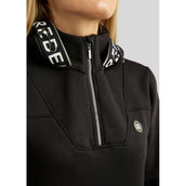 Rebel Hoodie Quarter Zip Logo Schwarz