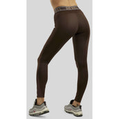 Rebel Reitleggings Logo Elastic Waistband Full Grip Braun