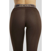 Rebel Reitleggings Logo Elastic Waistband Full Grip Braun