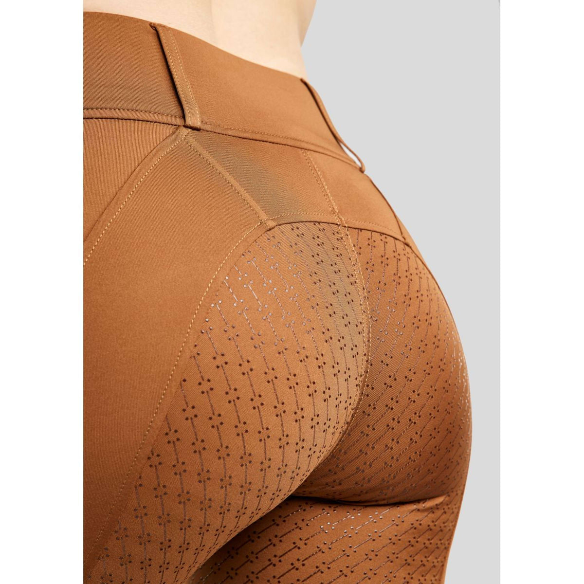 Rebel Reitleggings Tone in Tone Crystals Full Grip Toffee