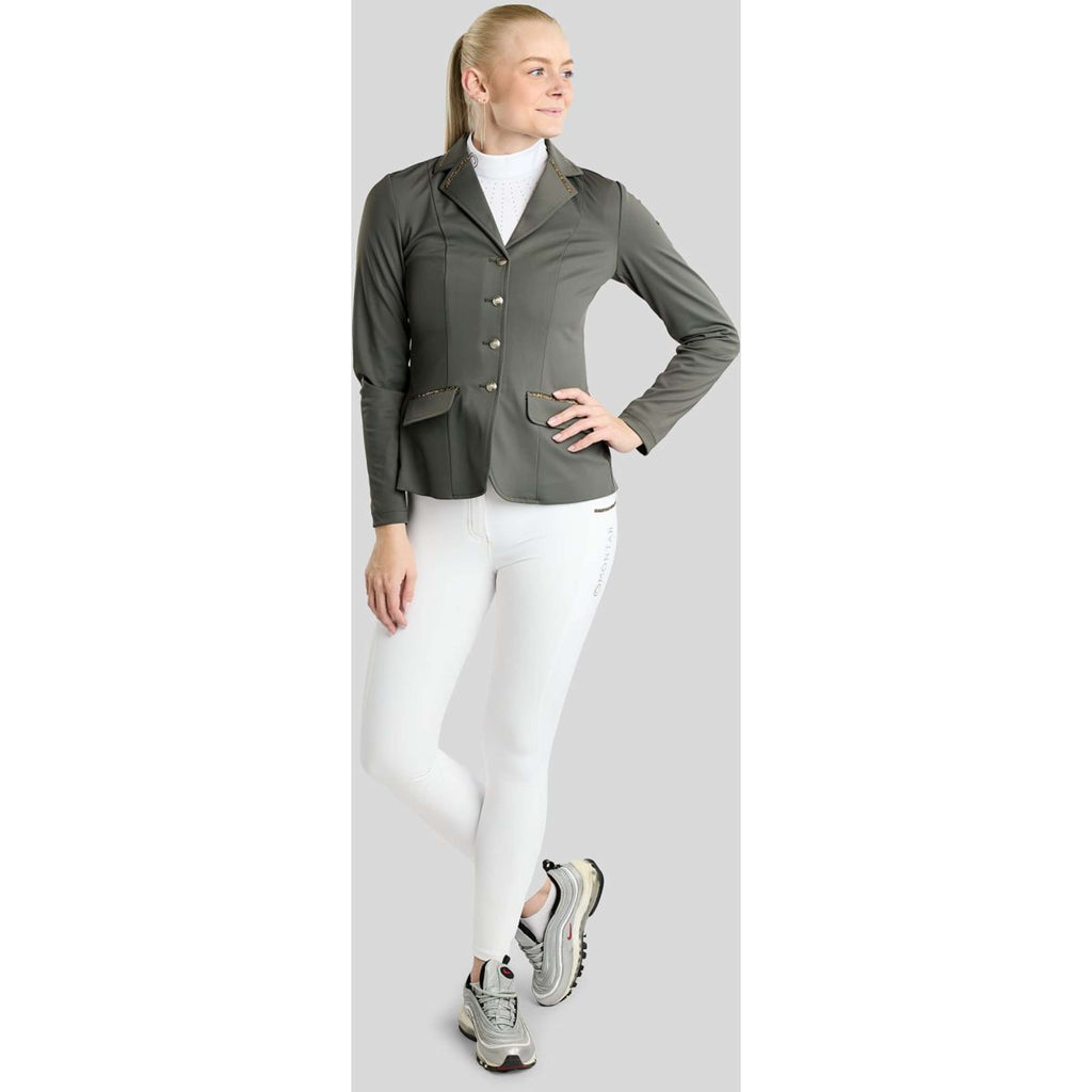 Montar Turniershirt MoEve Golden Quartz Crystals Lange Ärmel Forest Green