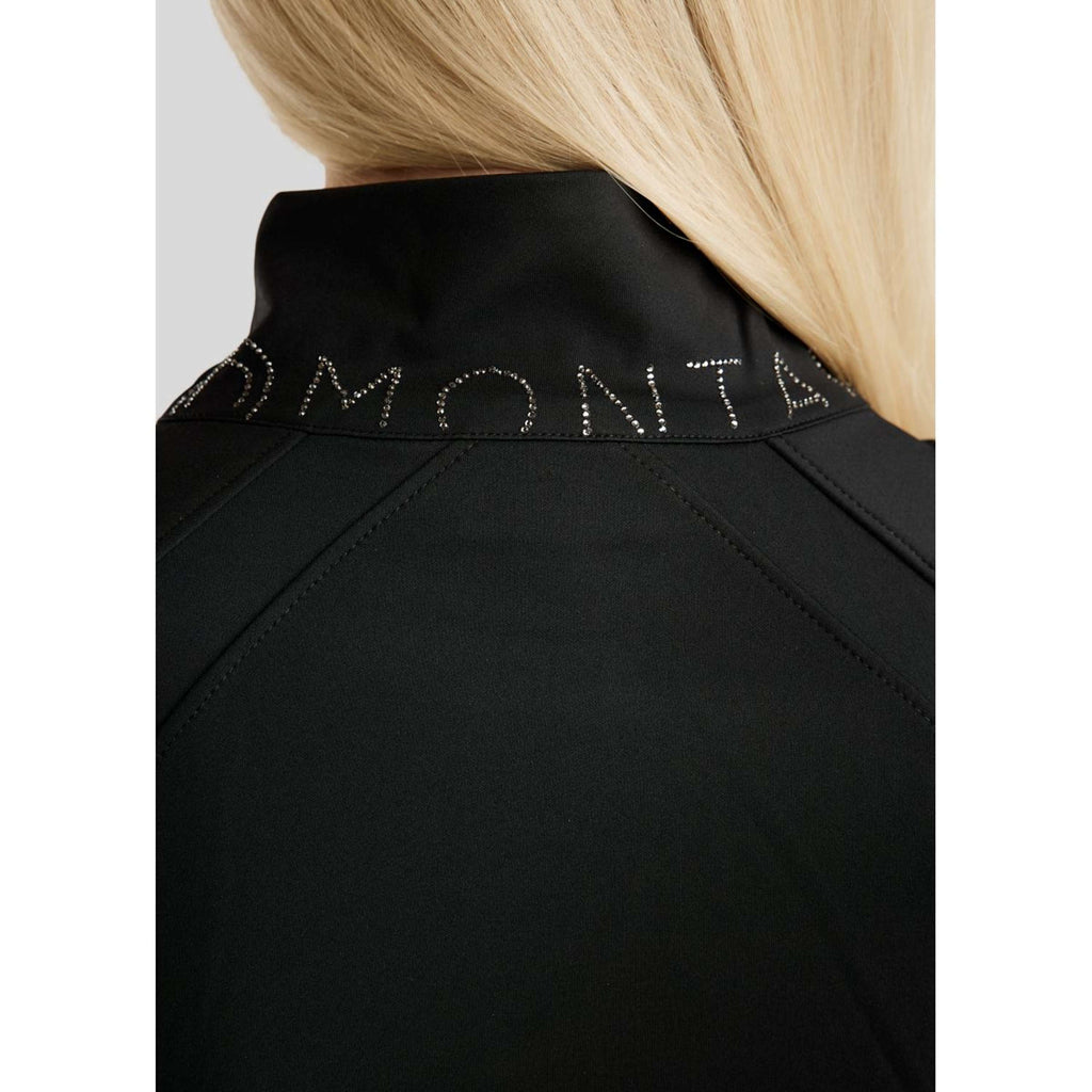 Montar Jack MoPearl Pintuck Gun Metal Crystals Schwarz