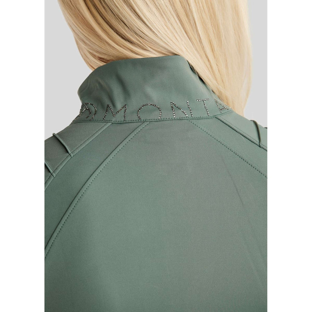 Montar Jack MoPearl Pintuck Gun Metal Crystals Jade