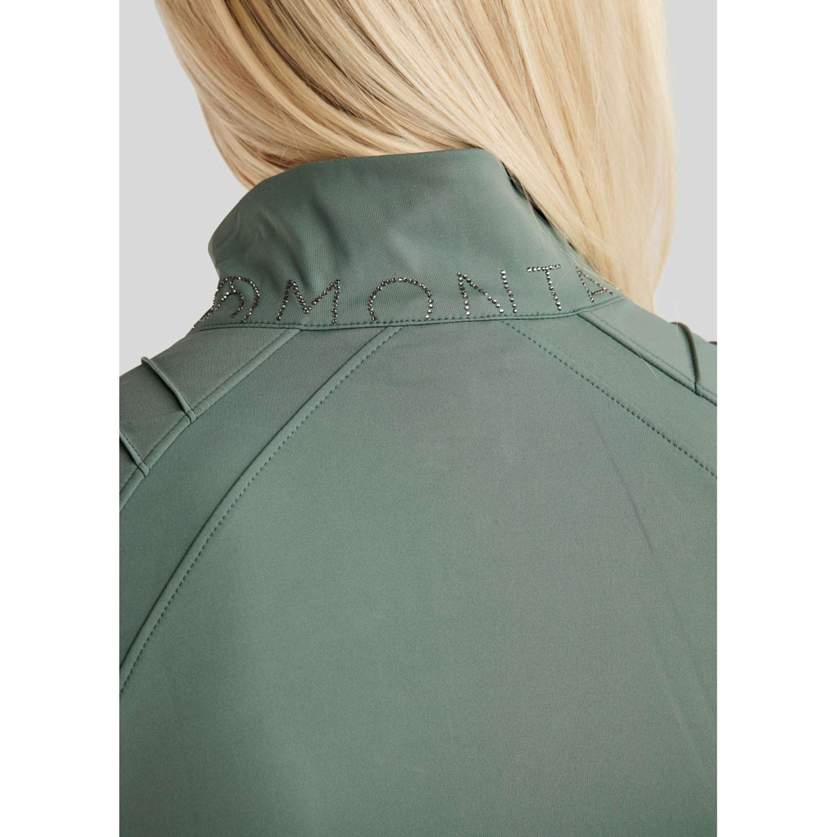 Montar Jack MoPearl Pintuck Gun Metal Crystals Jade