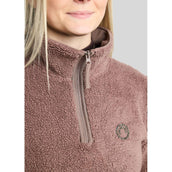 Montar Pullover MoEbba Q-Zip Teddy Pile Golden Quartz Nougat Brown