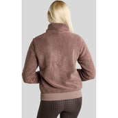 Montar Pullover MoEbba Q-Zip Teddy Pile Golden Quartz Nougat Brown