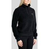 Montar Pullover MoEbba Q-Zip Teddy Pile Golden Quartz Schwarz