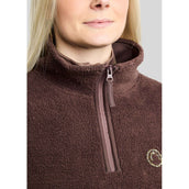 Montar Pullover MoEbba Q-Zip Teddy Pile Golden Quartz Black Peony