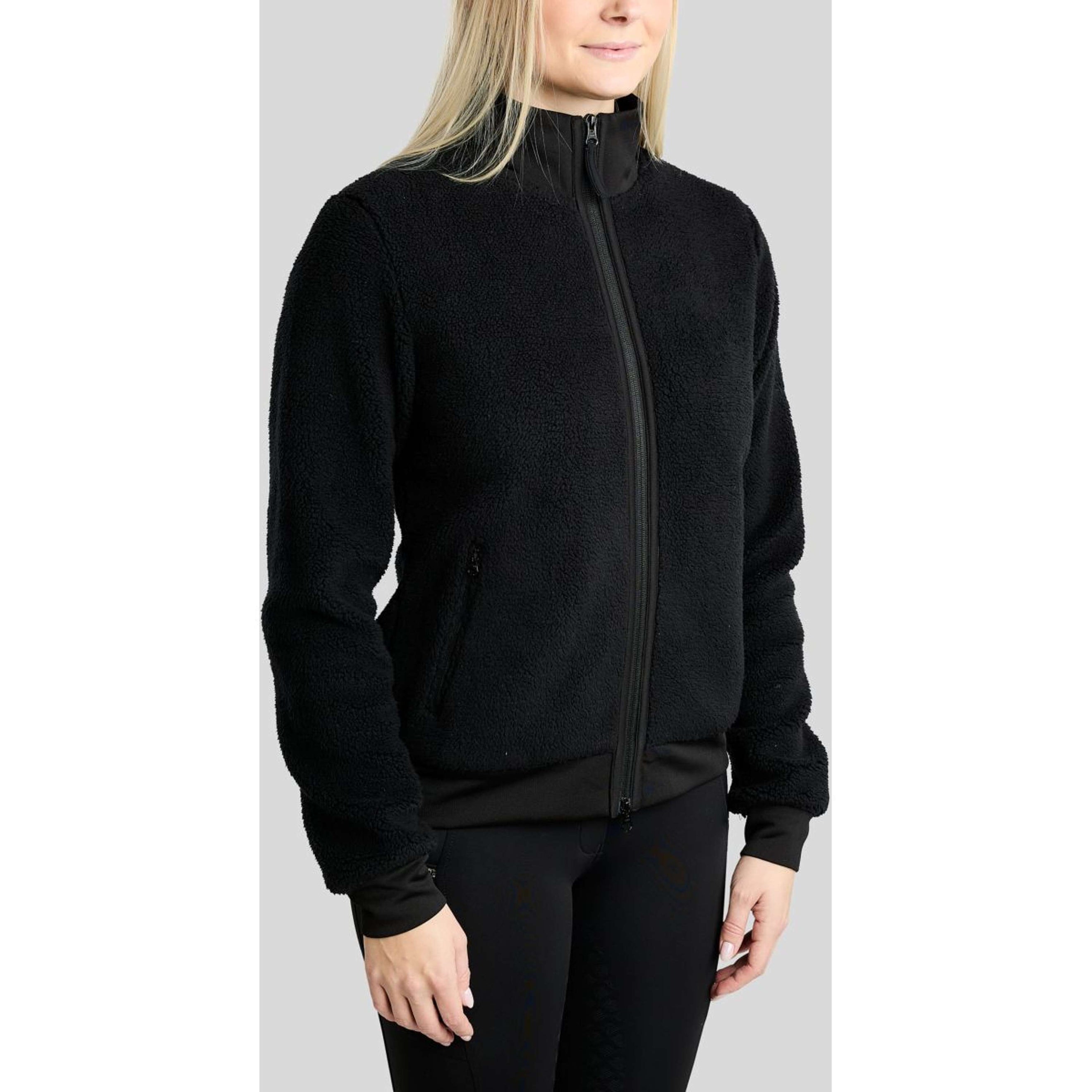 Montar Jacke MoEbba Teddy Pile Golden Quartz Schwarz