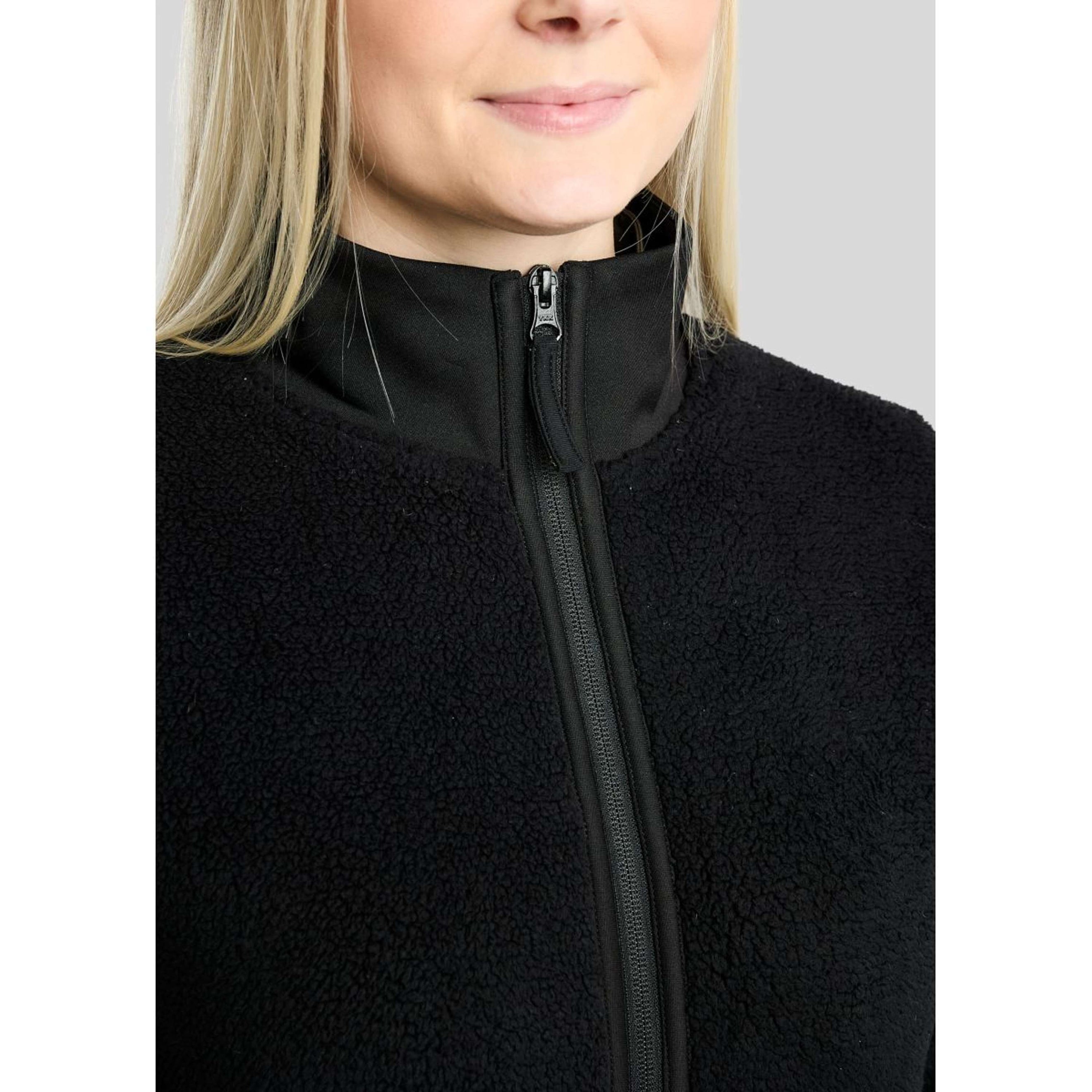 Montar Jacke MoEbba Teddy Pile Golden Quartz Schwarz