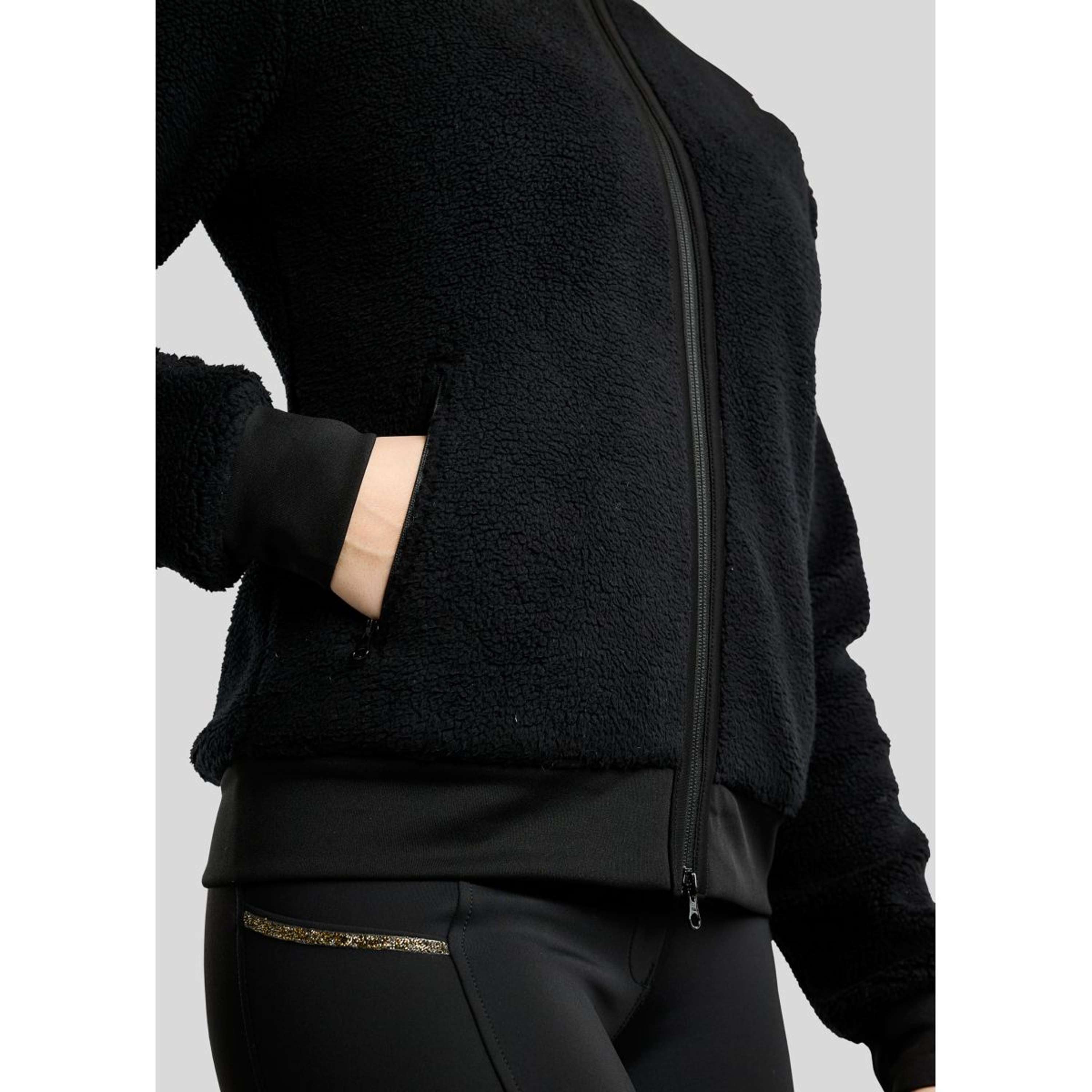 Montar Jacke MoEbba Teddy Pile Golden Quartz Schwarz
