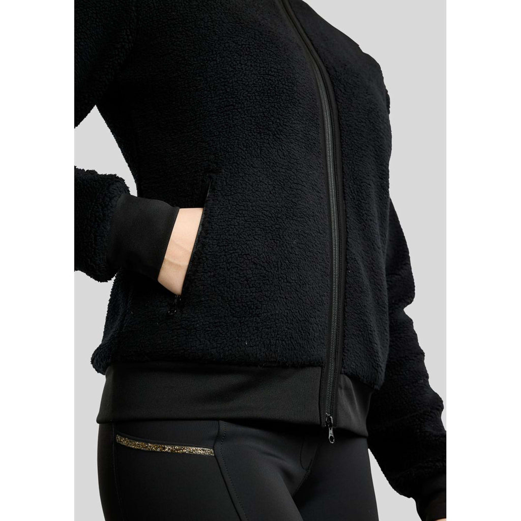 Montar Jacke MoEbba Teddy Pile Golden Quartz Schwarz