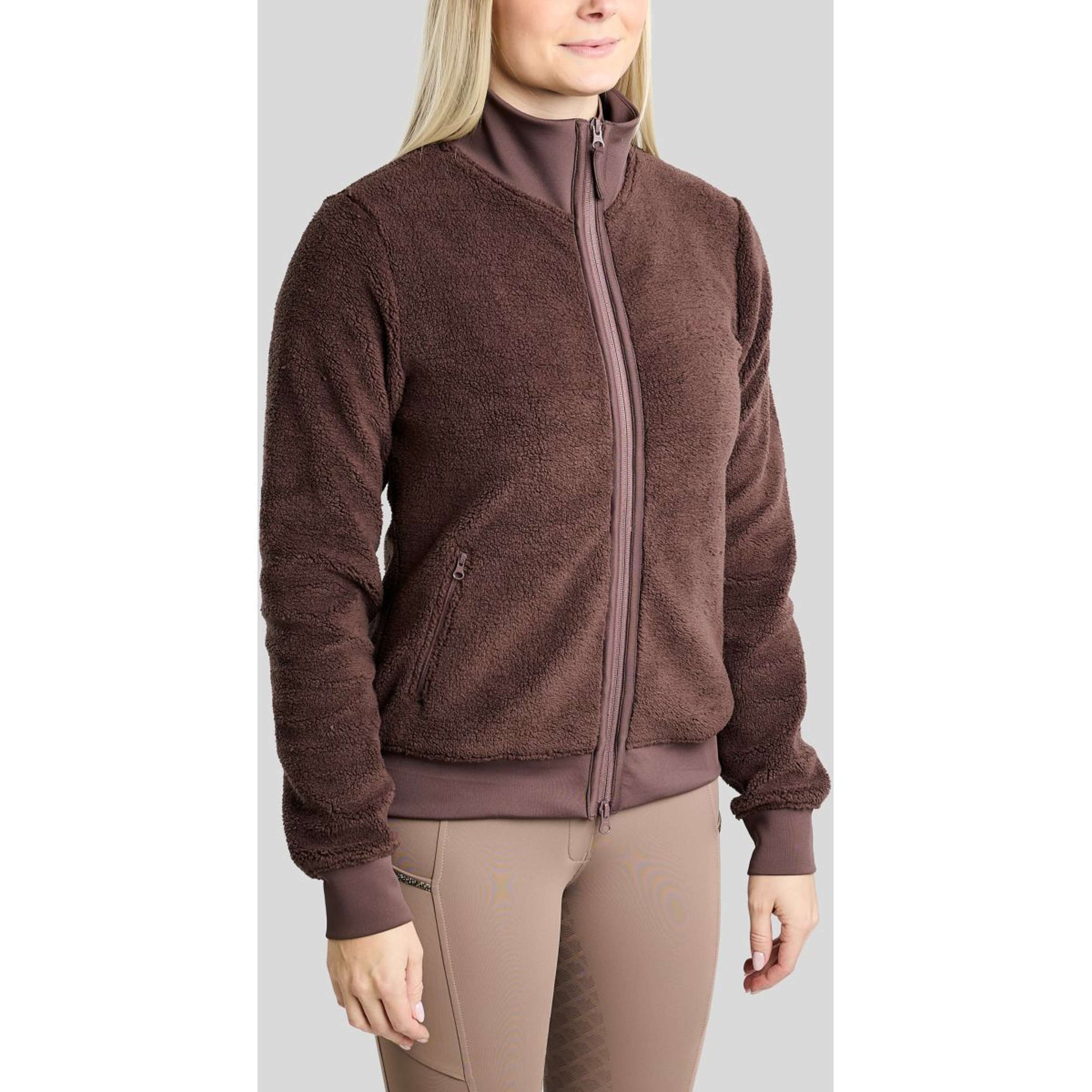 Montar Jacke MoEbba Teddy Pile Golden Quartz Black Peony