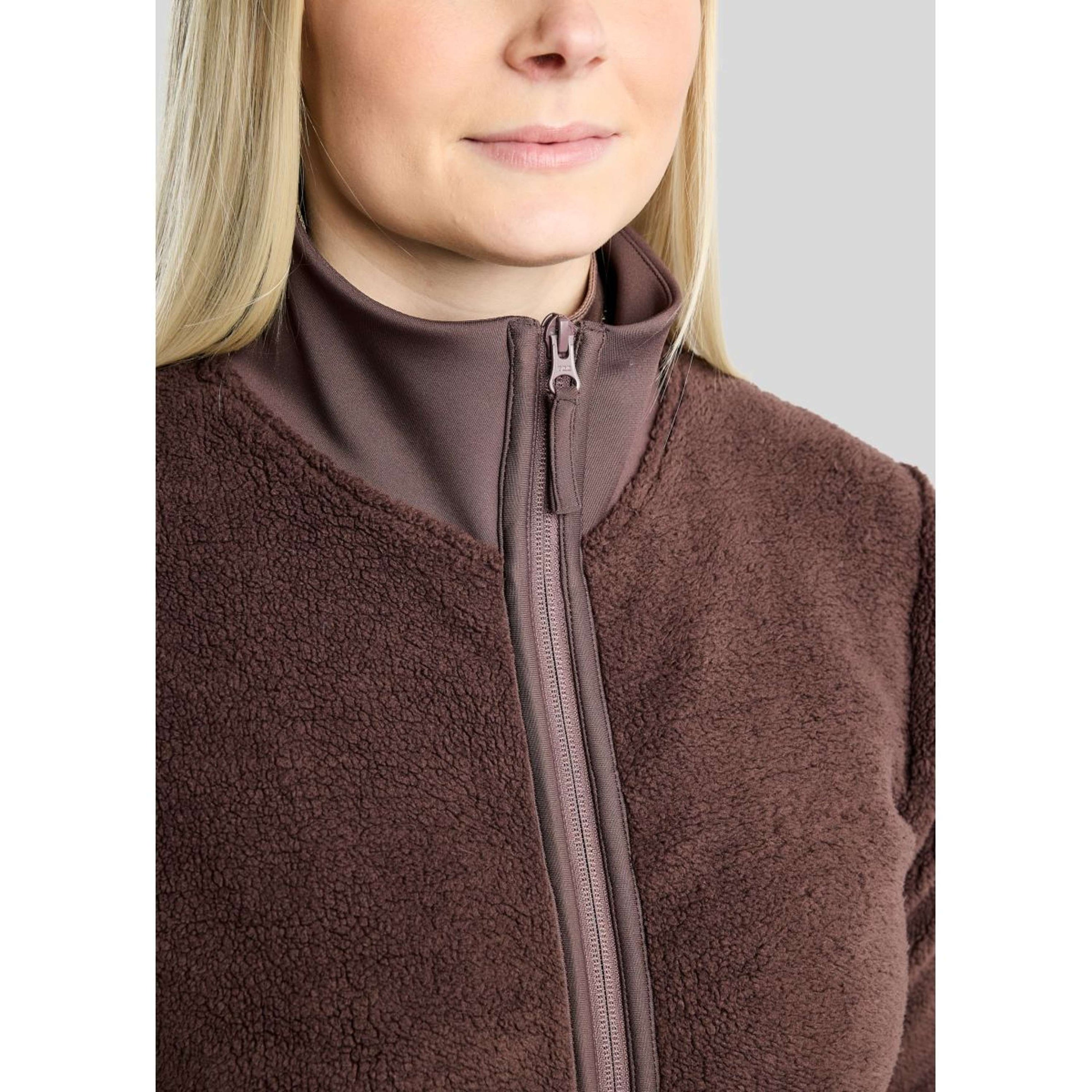 Montar Jacke MoEbba Teddy Pile Golden Quartz Black Peony