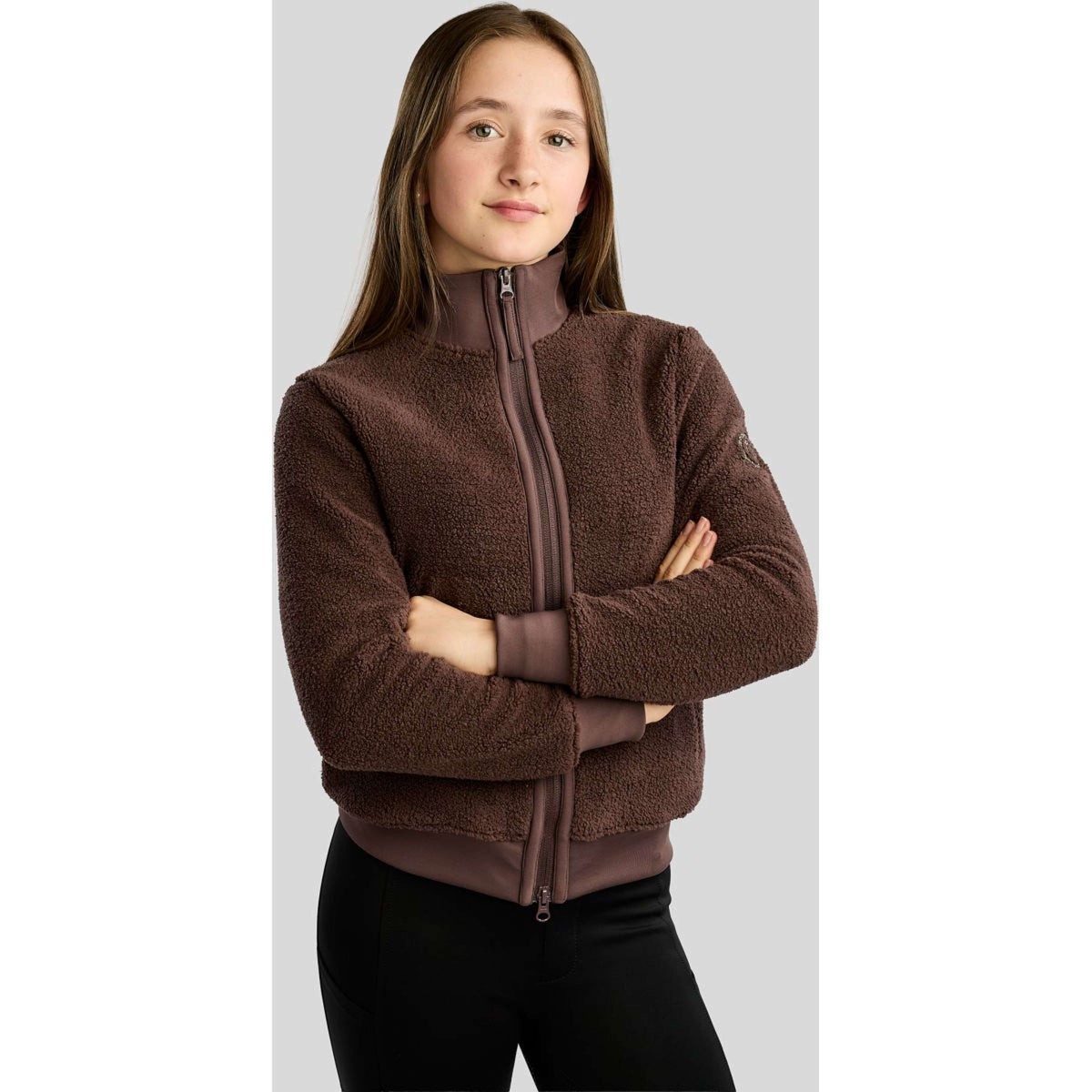 Montar Jacke MoEbba Teddy Pile Golden Quartz Kids Black Peony