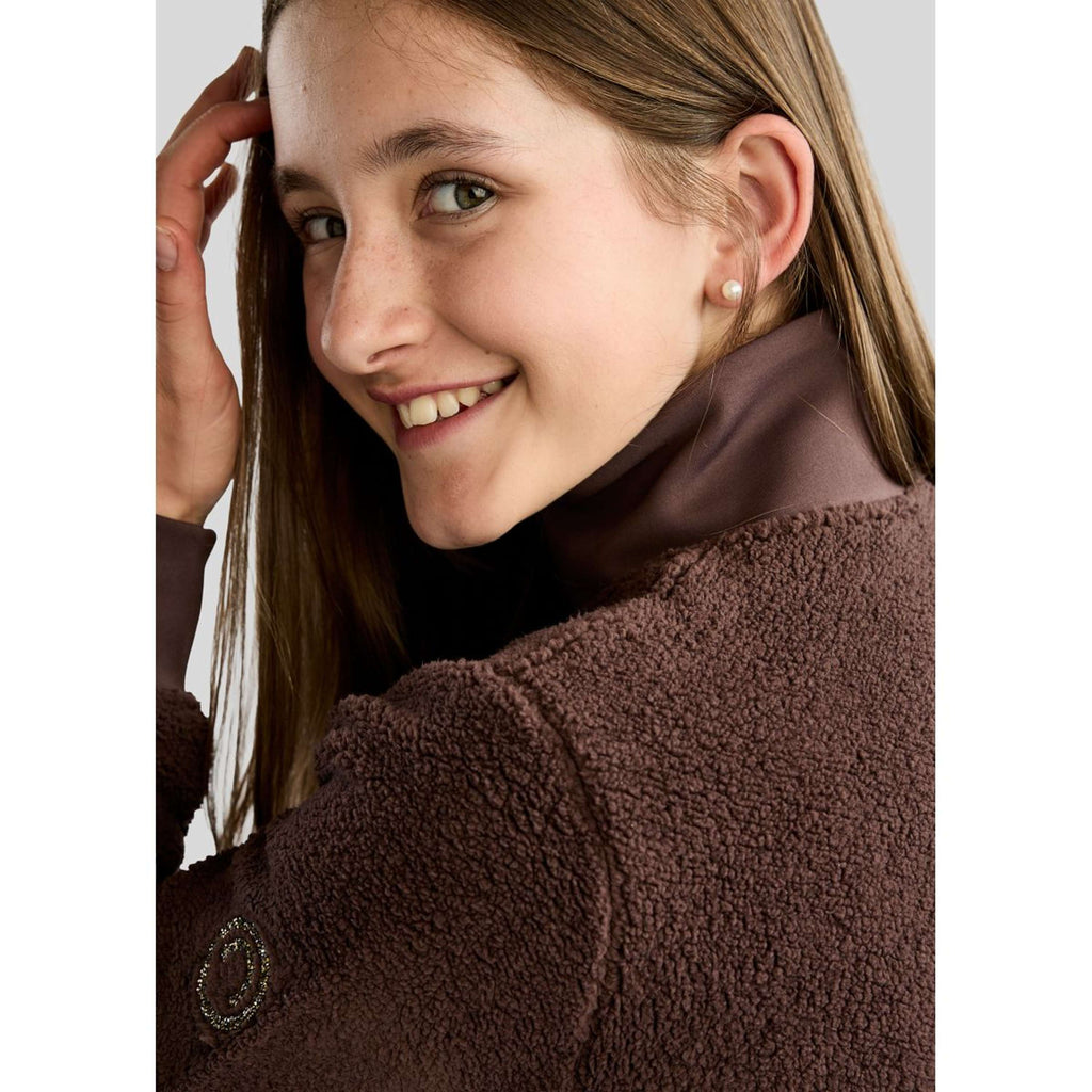 Montar Jacke MoEbba Teddy Pile Golden Quartz Kids Black Peony