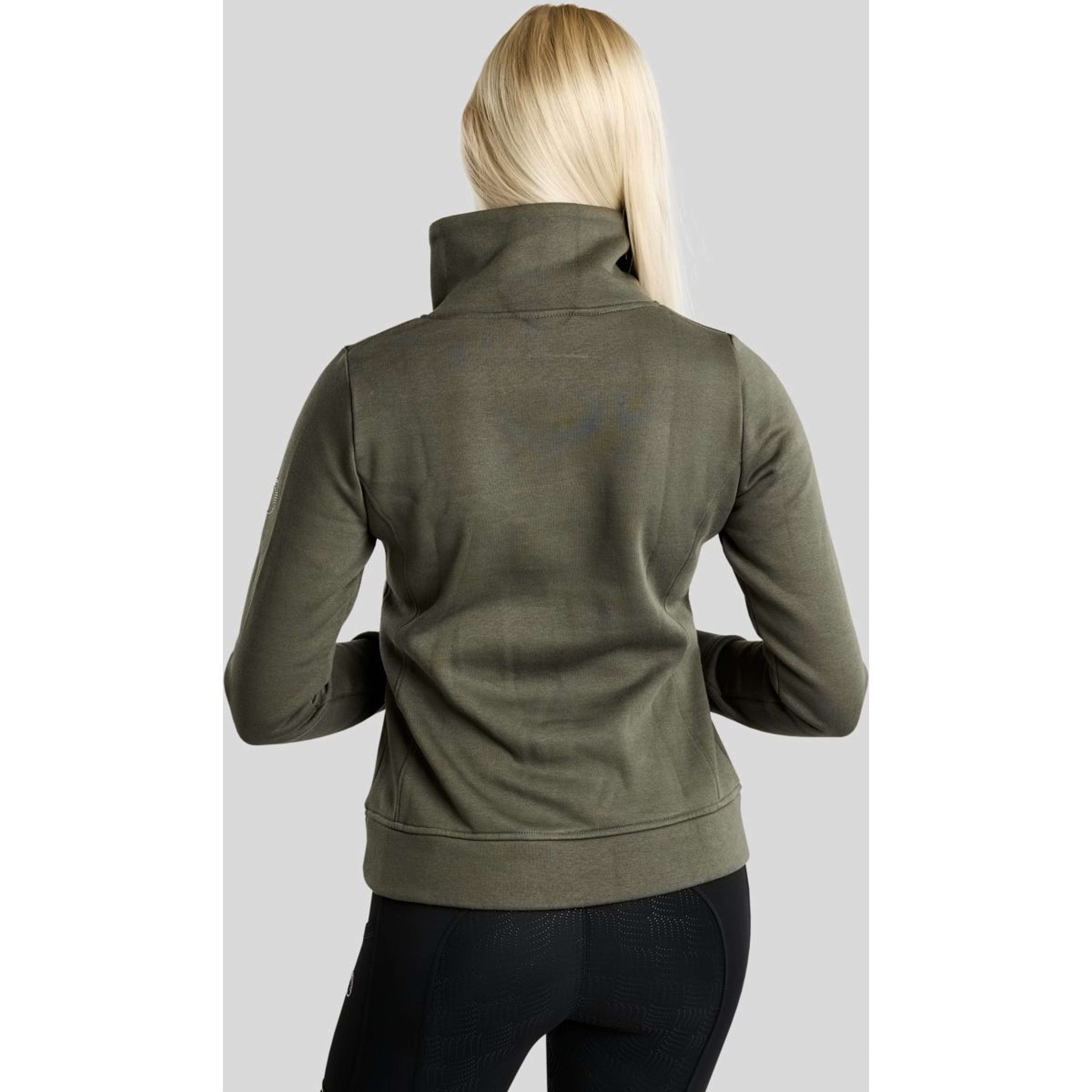 Montar Pullover MoNaja High Collar Golden Quartz Crystals Forest Green