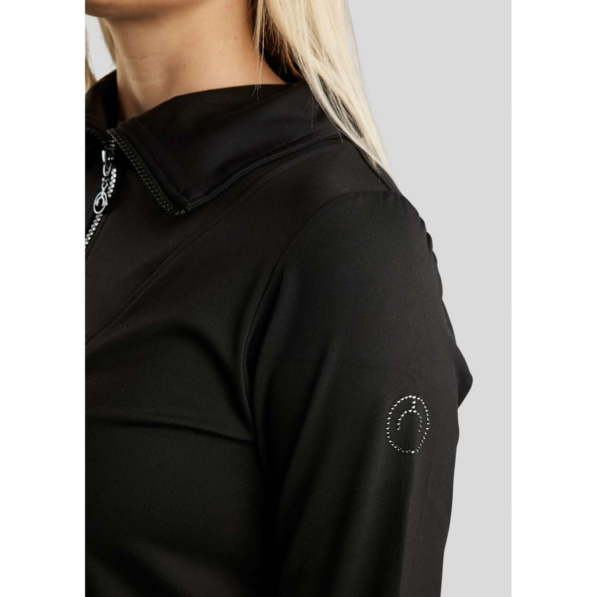 Montar Shirt MoRachel Quarter Zip Schwarz