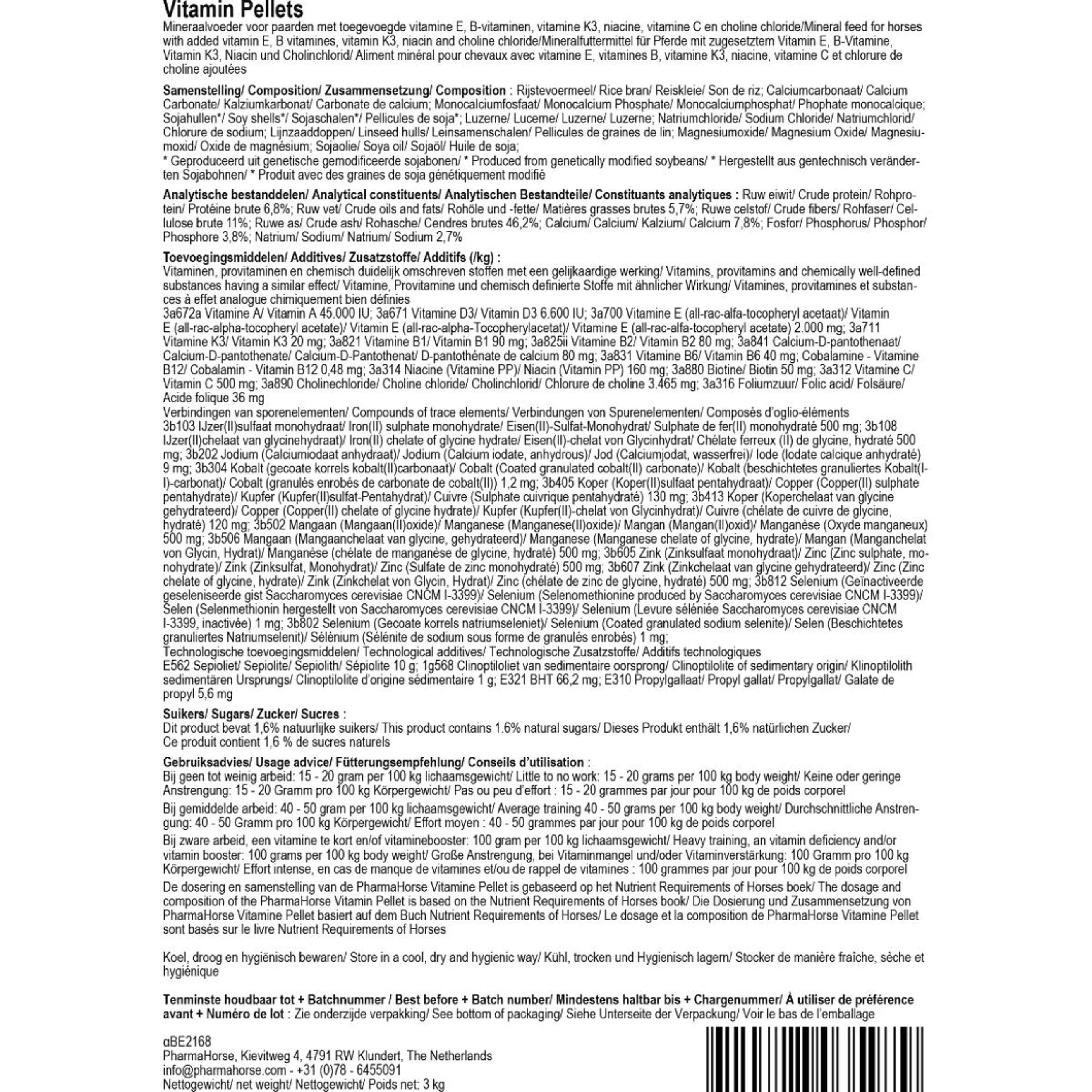 PharmaHorse Multivitamin Brocken PharmaHorse Multivitamin Brocken