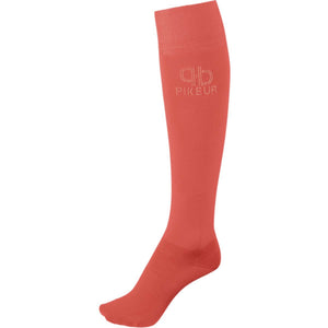 Pikeur Reitsocken Studs Gold Coral Red