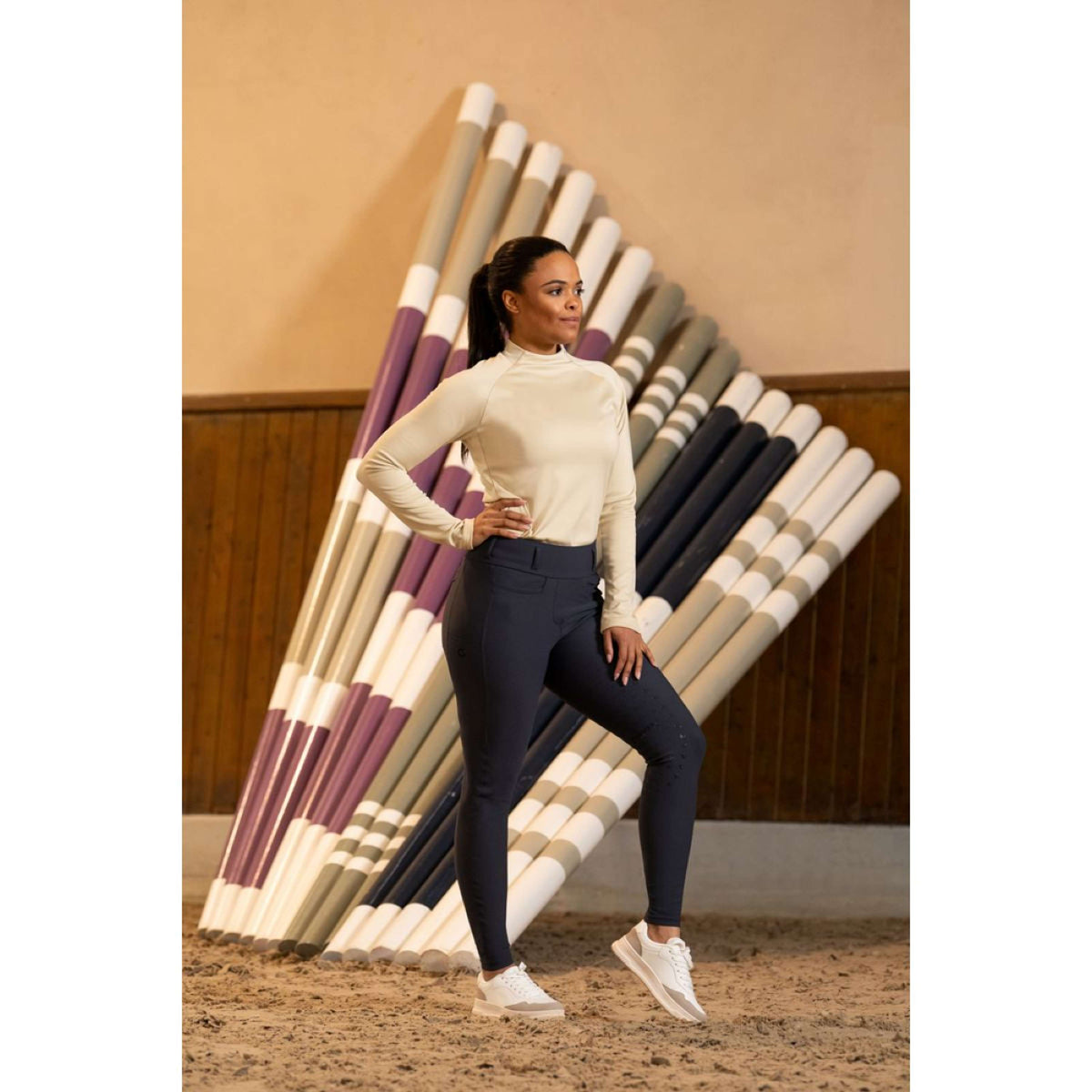 Pikeur Reitleggings Linnett SD Full Grip High Waist Graphite Blue