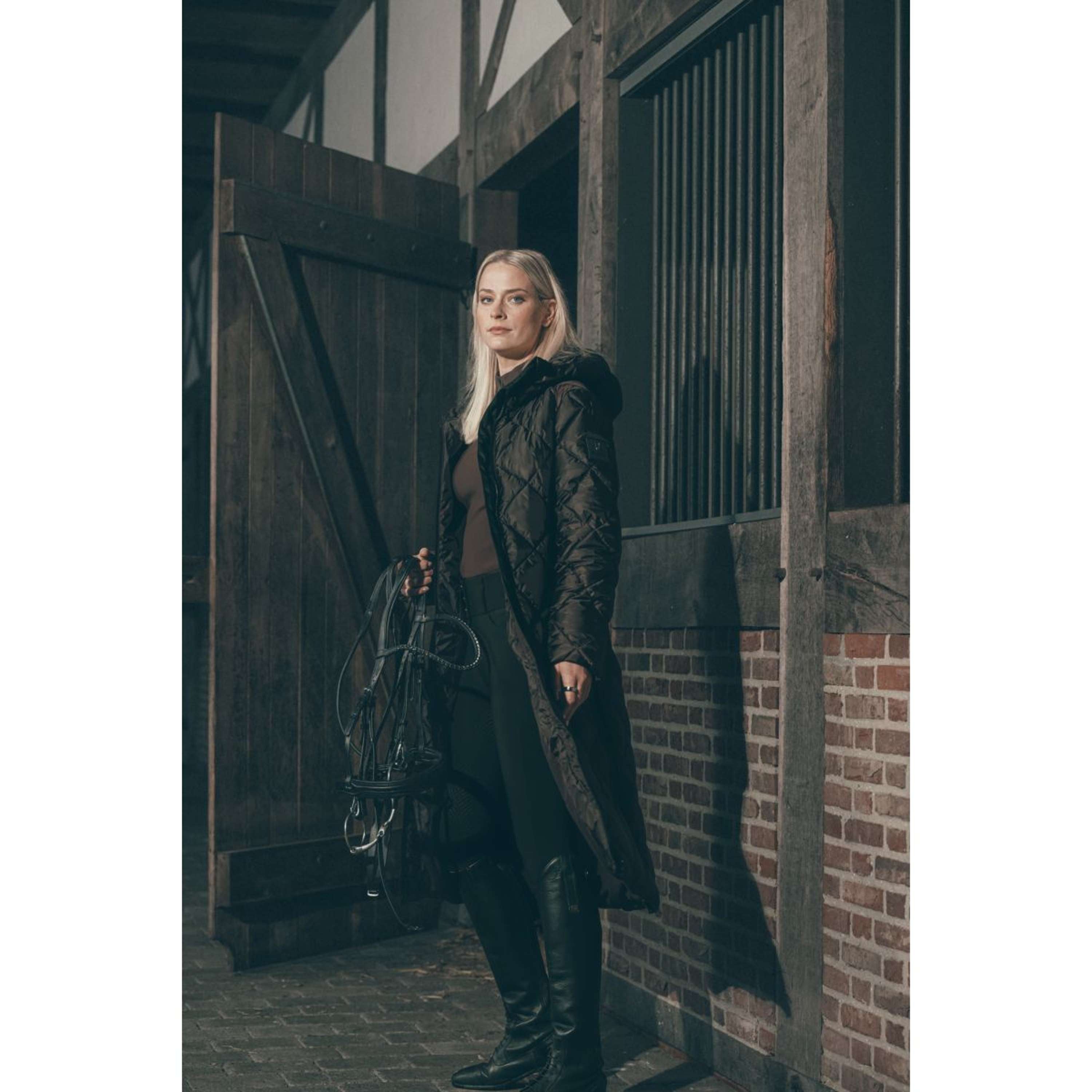 Pikeur Lange Jacke QuiltDiamond Selection AW26 Schokoladen Braun