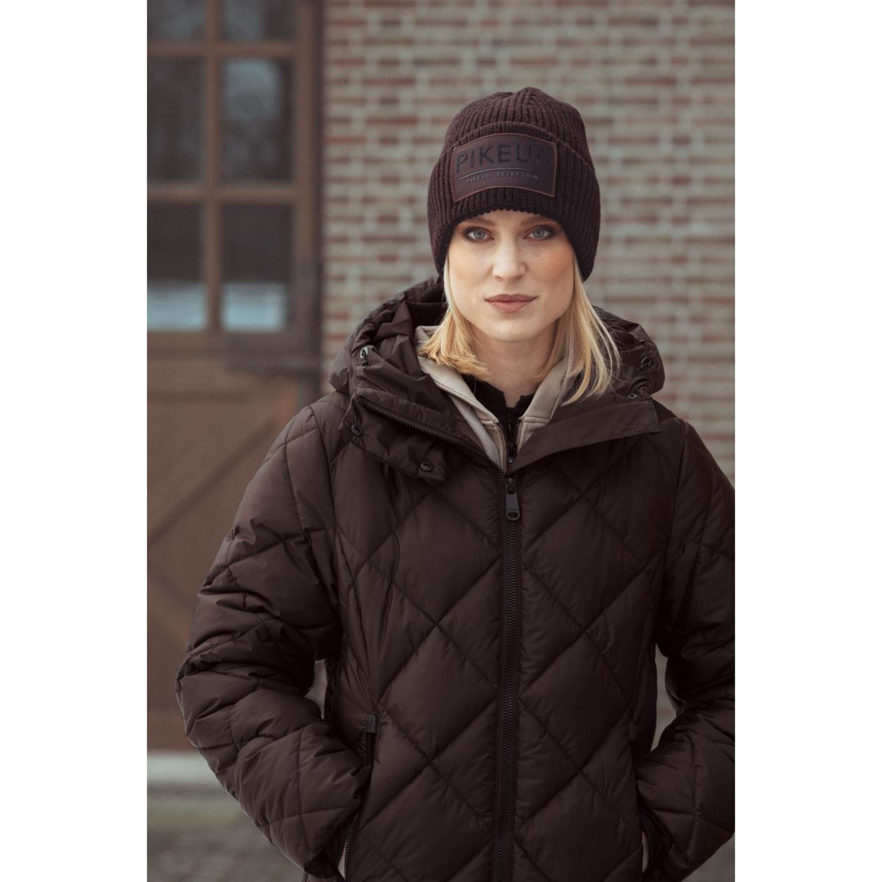 Pikeur Lange Jacke QuiltDiamond Selection AW26 Schokoladen Braun