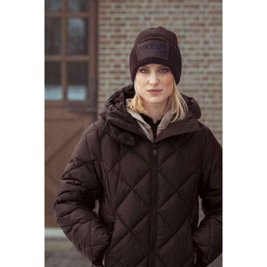 Pikeur Lange Jacke QuiltDiamond Selection AW26 Schokoladen Braun