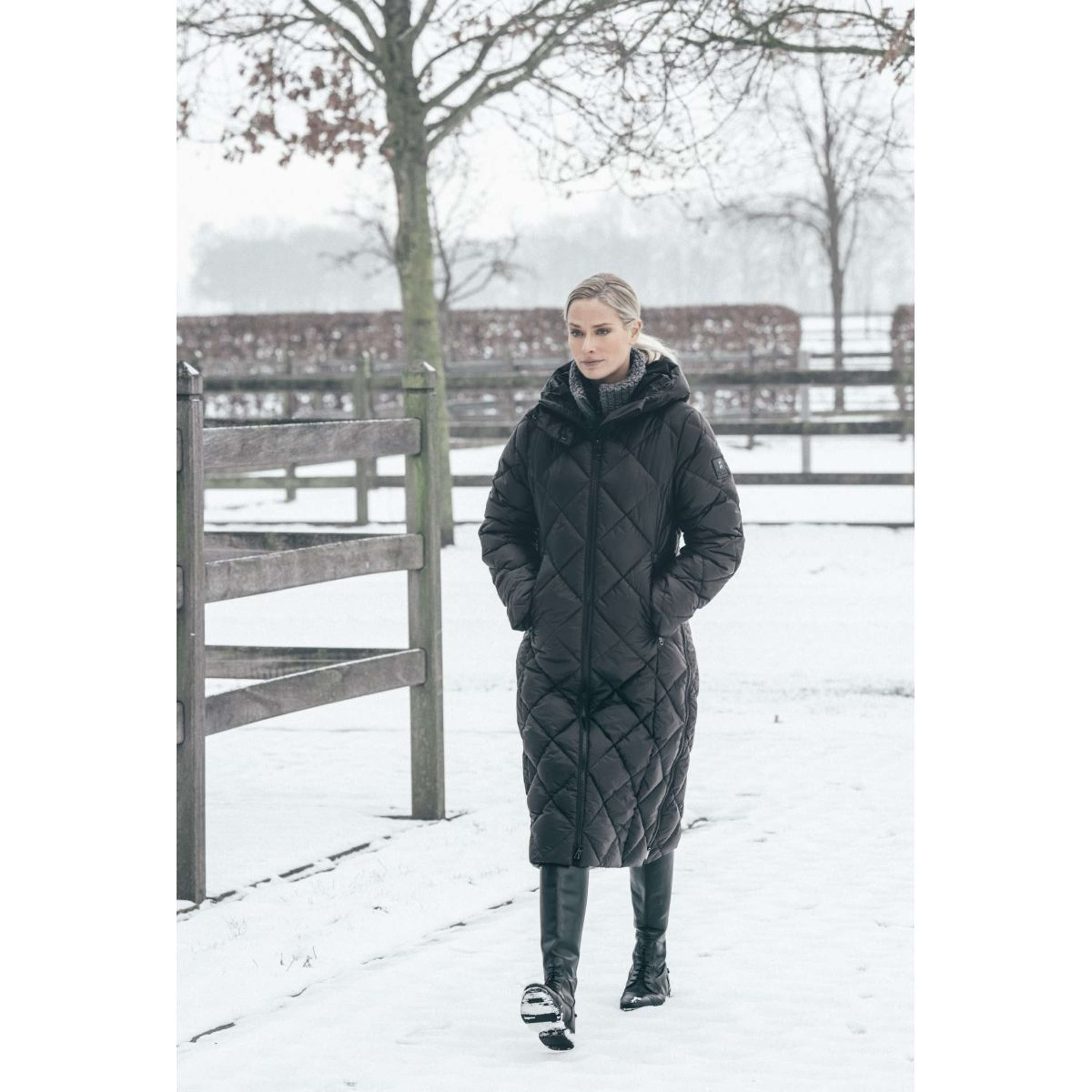 Pikeur Lange Jacke QuiltDiamond Selection AW26 Schwarz