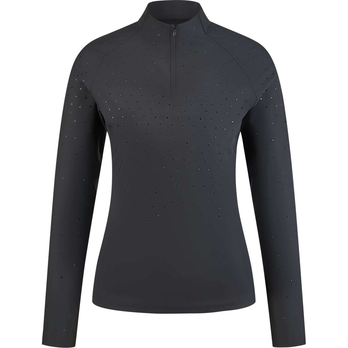 Pikeur Shirt Function Zip SS26 Lange Ärmel Schwarz